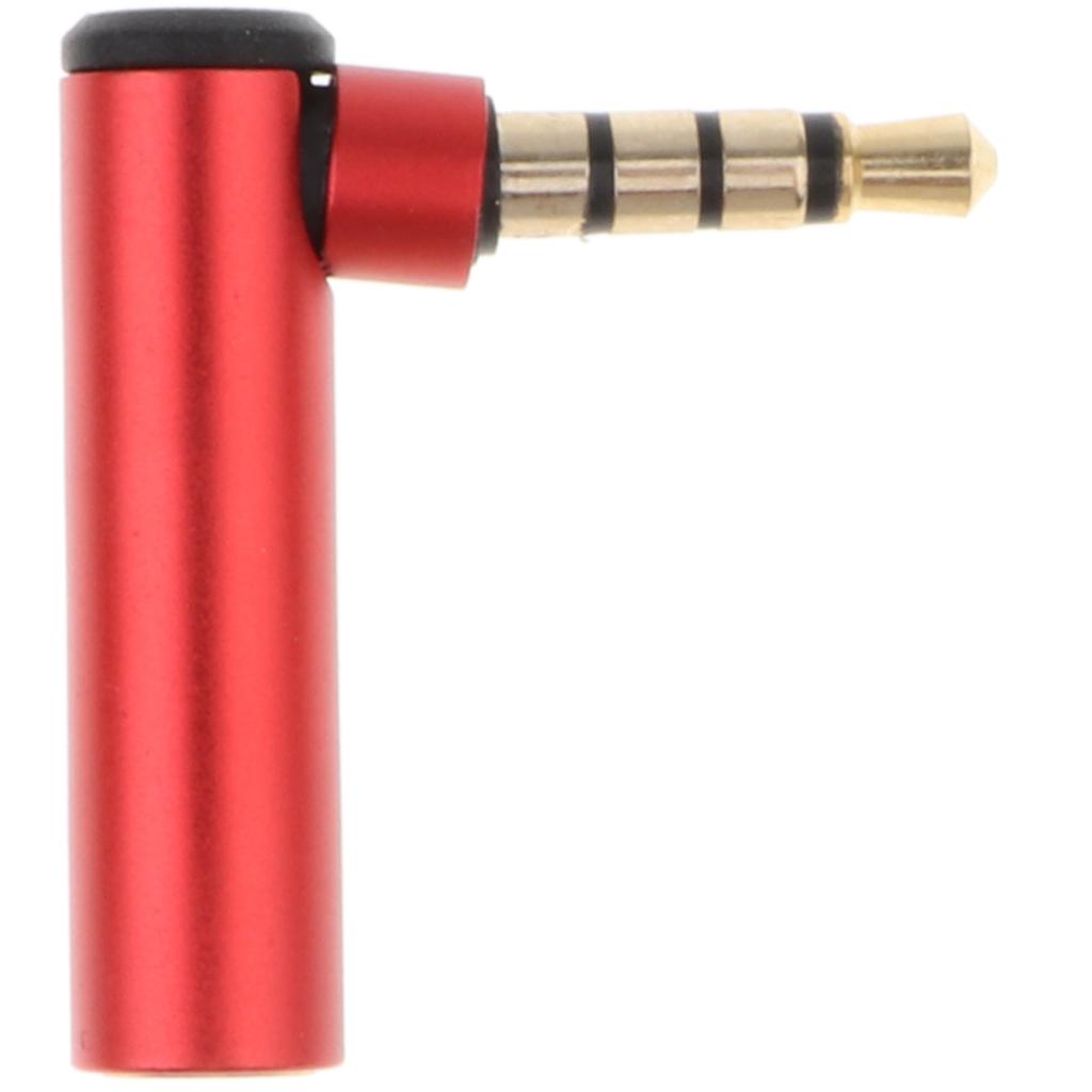 3.5mm Male to Female 90 Degree Right Angled Adapter Audio Microphone Jack