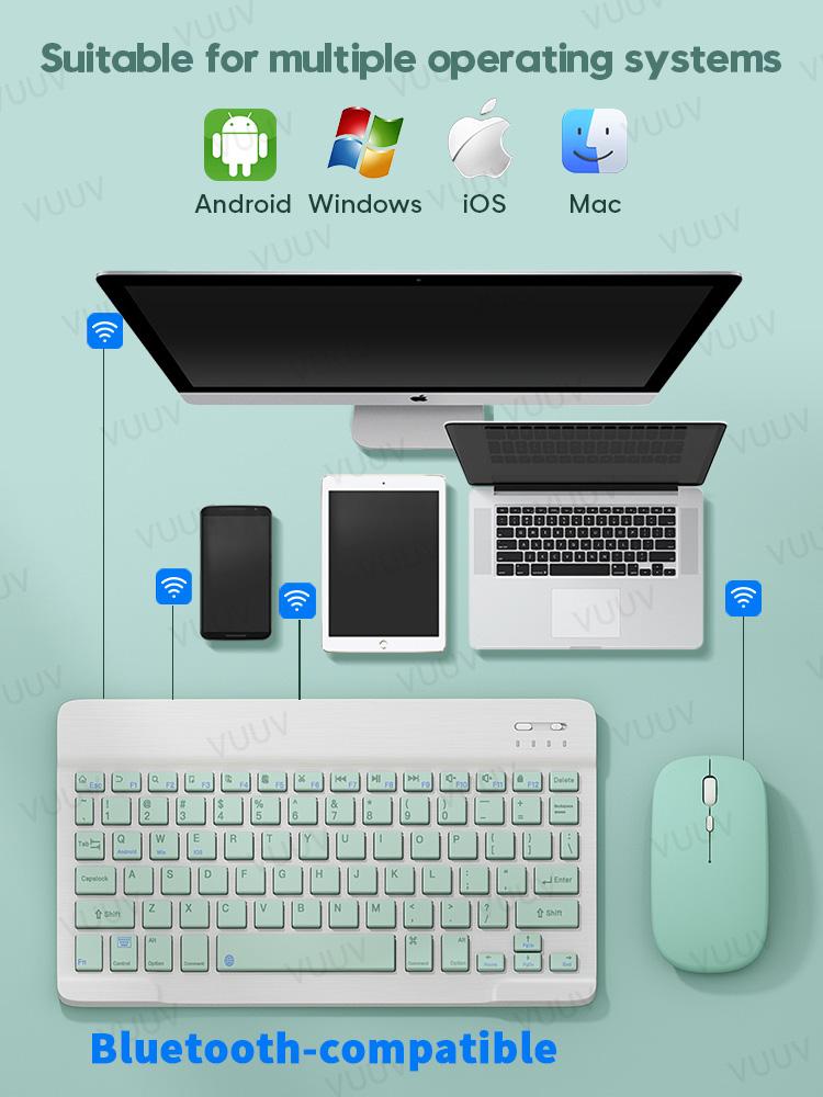 Dành Cho iPad Chuột Bàn Phím Cho iPad Air 3 4 7th 8th Thế Hệ Pro 11 Bluetooth 12.9-Tương Thích Bàn Phím Dành Cho android Windows Máy Tính Bảng