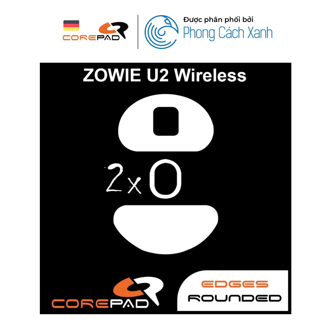Feet chuột PTFE Corepad Skatez PRO Zowie U2 Wireless (2 bộ) - Hàng Chính Hãng