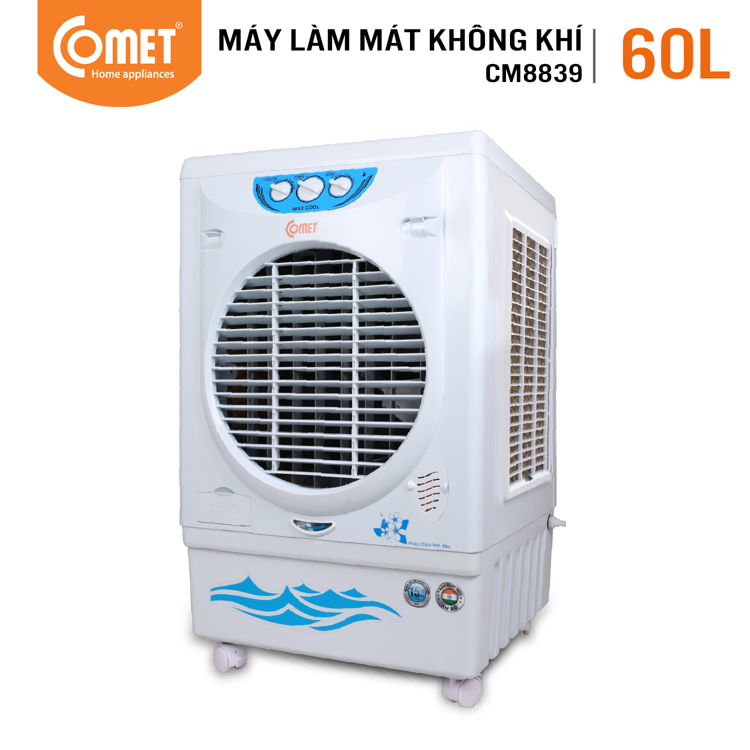 Quạt điều hòa Không Khí Comet CM8839 190W (60L) - Hàng Chính Hãng