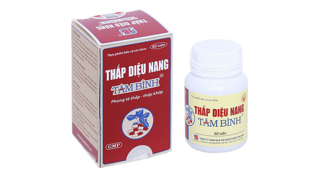 Thấp Diệu Nang Tâm Bình hỗ trợ giảm đau thần kinh tọa Chai 60 viên - Nhà thuốc Dr Tâm