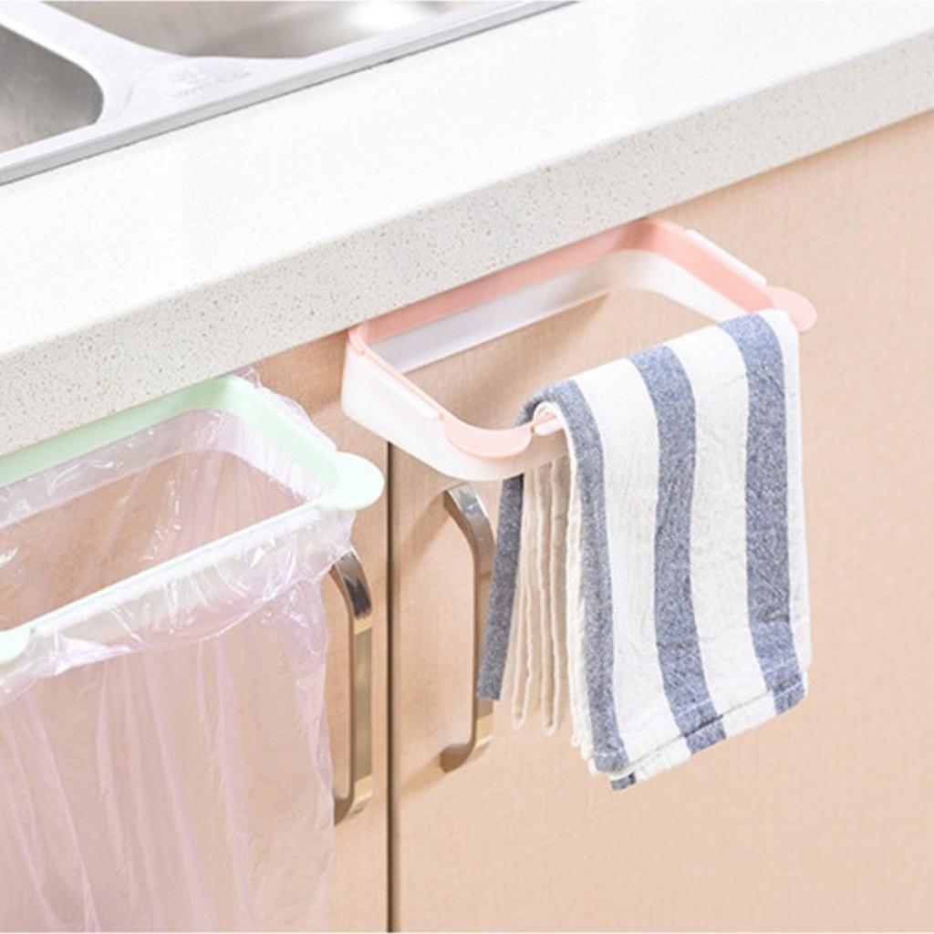 Trash Bag Holder Hanging Kitchen Cupboard Door Stand Garbage Rack