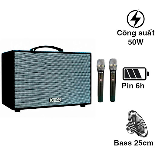 Loa mini xách tay CS250SON, bass 25cm, kèm micro nhôm - Hàng chính hãng