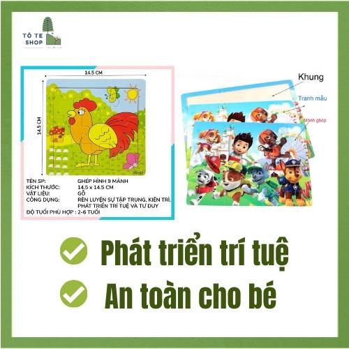 Tranh ghép hình cho bé các loại gồm tranh nổi, 9 miếng, 30 miếng, 60 miếng, 200 miếng, hình ảnh ngẫu nhiên