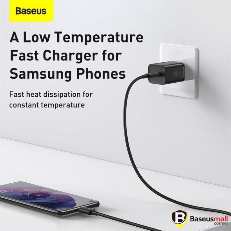 Bộ cốc sạc nhanh kèm cáp C to C Baseus Super Si Quick Charger 1C 25W Sets