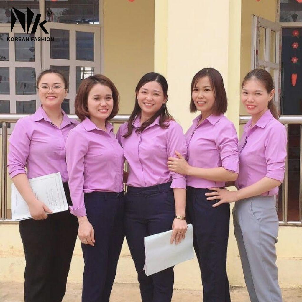 Áo Sơ Mi Nữ Công Sở NK FASHION Chất Liệu Vải Hàn, Thoáng Mát, Dễ Chịu Cho Môi Trường Công Sở NKSM2010011