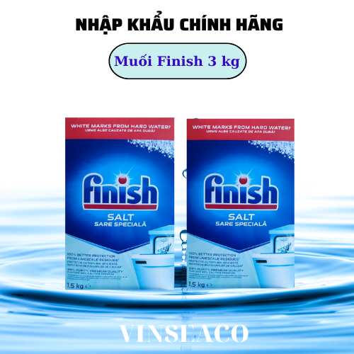 Muối rửa chén bát Finish 3kg - Hàng chính hãng