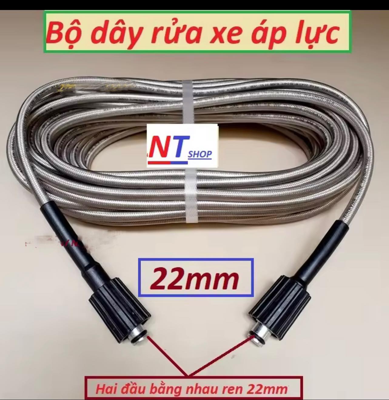 Dây rửa xe áp lực cao dùng được cho máy rửa xe bossch