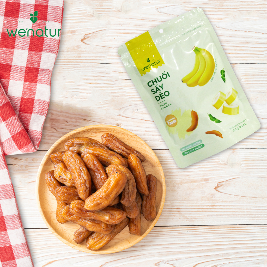 Chuối Sấy Dẻo Không Đường we'natur 330g