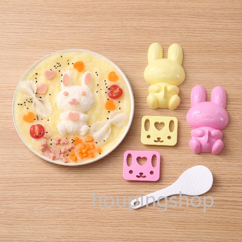 1 Set Khuôn Nhựa Làm Bánh Mì Hình Thỏ Sáng Tạo