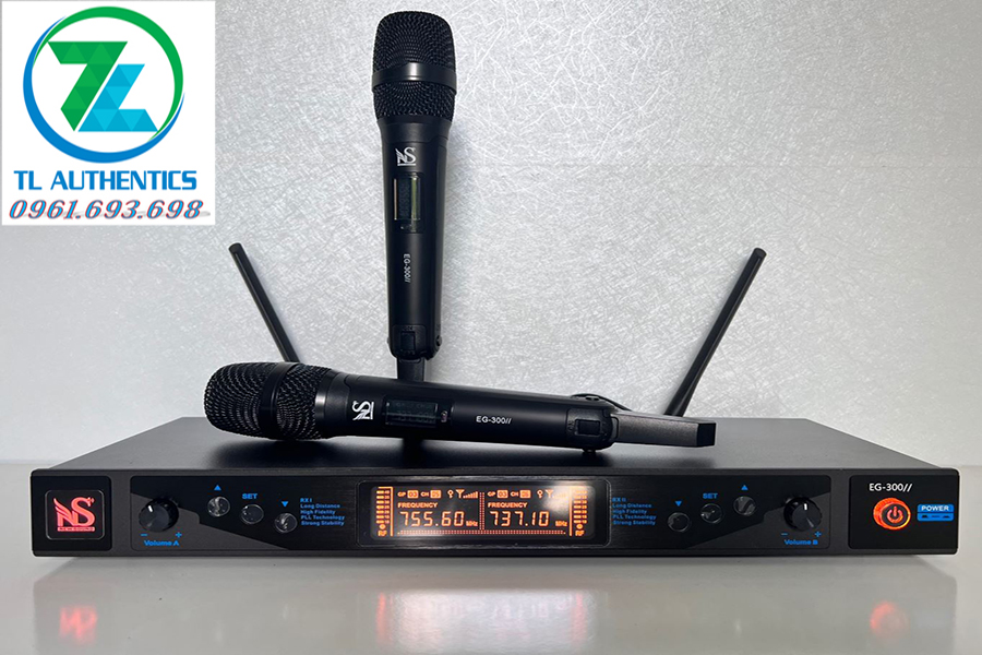 Micro không dây New Sound model EG300 hàng chính hãng nhập khẩu 2024 Chống Hú Cao Cấp Thế Hệ Mới Sóng Siêu Khỏe, Hát Cực Nhẹ, Tần Số Sóng Ổn Định