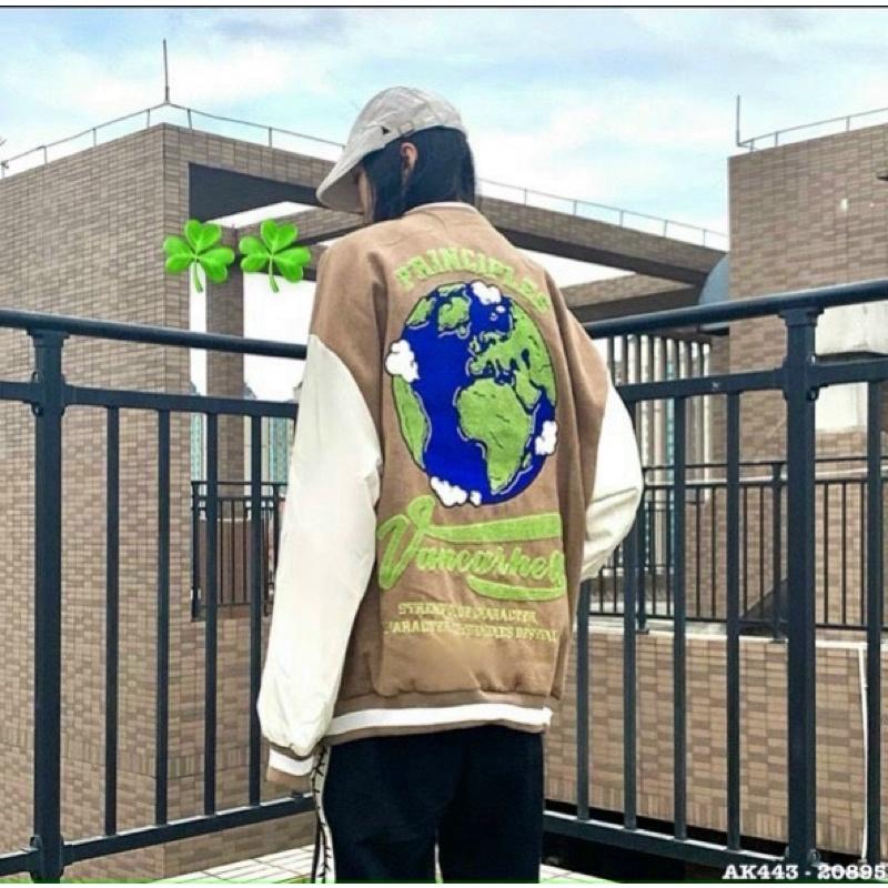 Áo Khoác Bomber Đôi Nam Nữ Nỉ Bông Dày Dặn, Áo Bomber Nam Nữ Form Rộng UNISEX IN ORIGINAL
