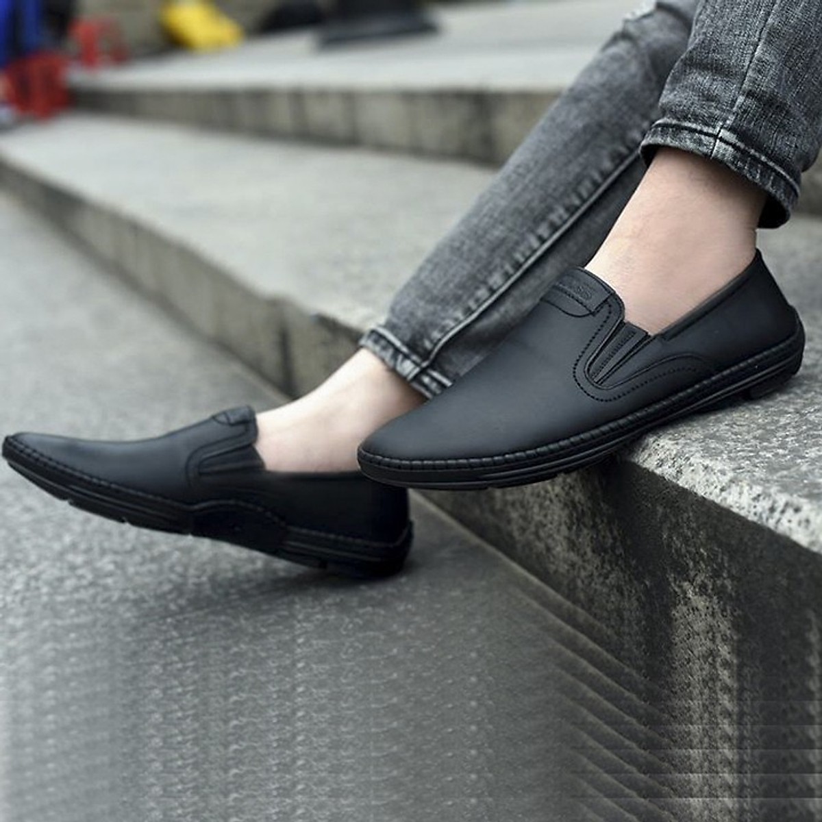 Giày lười da nam đẹp da bò thật chính hãng UDANY GLN06 - Giày mọi nam đẹp xu hướng thời trang đơn giản trang nhã lịch sự tiện lợi