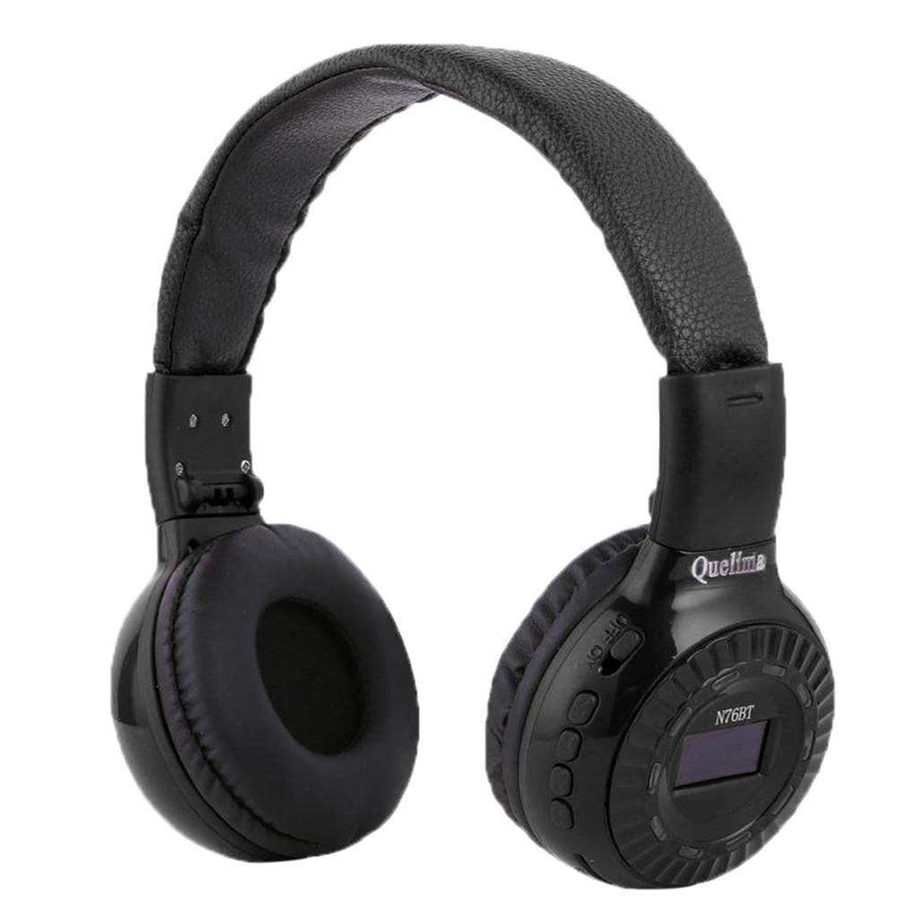 New Wireless Bluetooth 4.0 Noise-Cancelling Handsfree Over Ear Headset Black