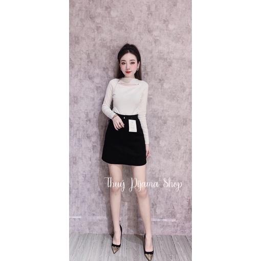 Chân váy chữ A - chất liệu kaki 2 túi