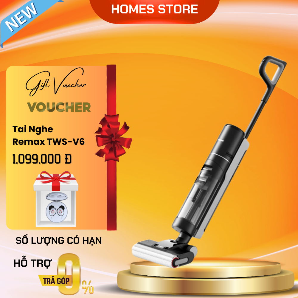 Máy Hút Bụi Lau Sàn Dreame H12 Pro Tự Giặt Giẻ Lau Lực Hút 14.500 Pa Công Suất 200 W - Hàng Chính Hãng