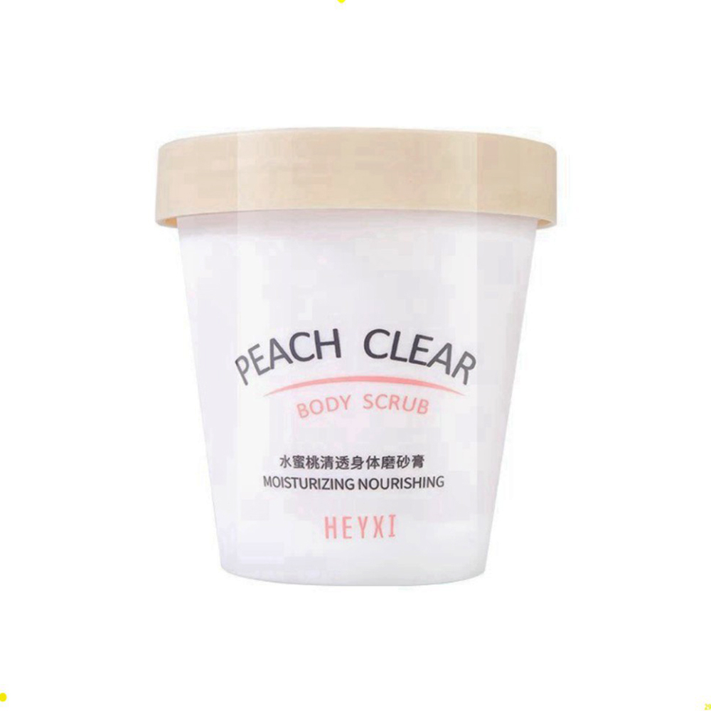 Tẩy da chết heyxi hương đào làm mịn trắng da peach body scrub 200g