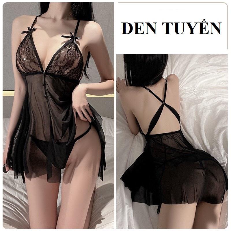 Váy ngủ ren trong suốt kèm chip cao cấp PT Lady VAY02