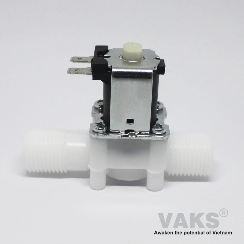 VAN ĐIỆN TỪ VAKS THƯỜNG MỞ (N/O) PHI 21 DÙNG ĐIỆN 12V + NGUỒN, Rất an toàn khi sử dụng trong môi trường nước.