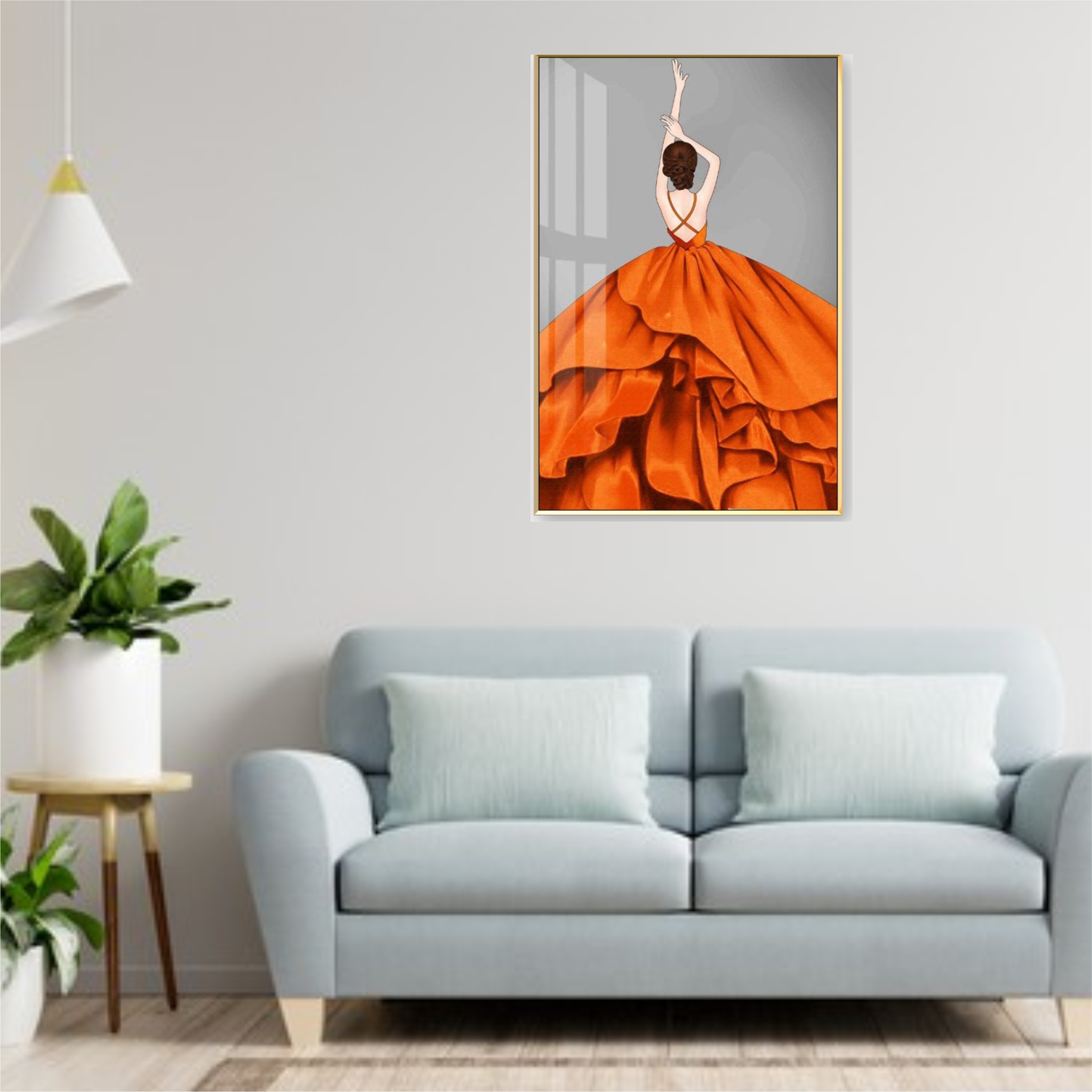 Tranh canvas CÔ GÁI trang trí nội thất kích thước 50x70cm - Tranh phòng khách, phòng ăn, phòng ngủ