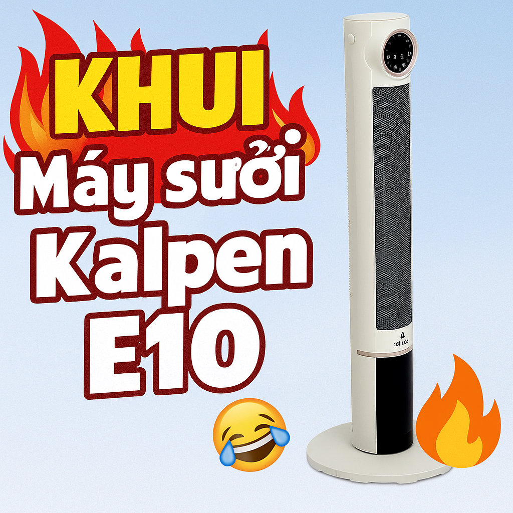 Máy sưởi gốm PTC Kalpen E10 ion diệt khuẩn 2200W kèm khiển từ xa - Hàng chính hãng