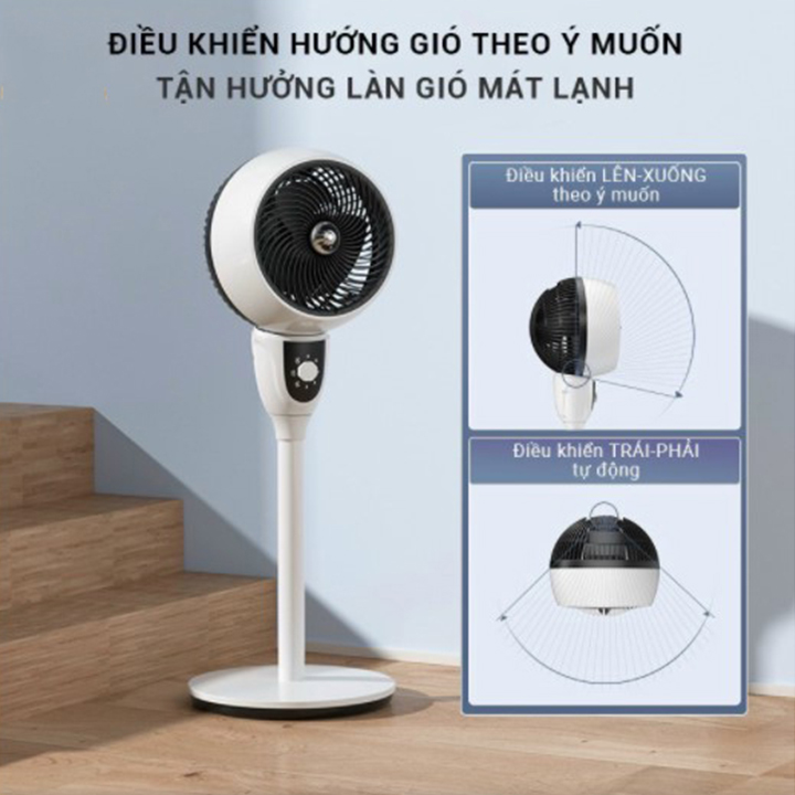 Quạt cơ - Tháo lắp gọn- Dễ sử dụng- Điều chỉnh được hướng xoay 360 độ- Hàng chính hãng
