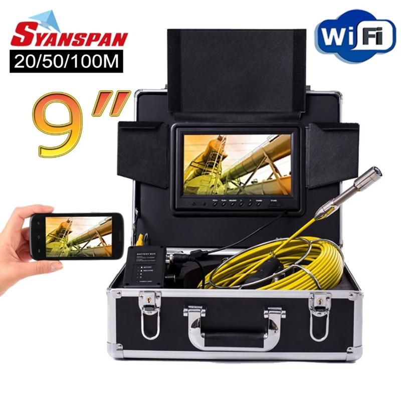 SYANSPAN 4500mah Pin của Máy quay video kiểm tra đường ống và Đường ống thoát nước Hệ thống nội soi công nghiệp Hộp di động