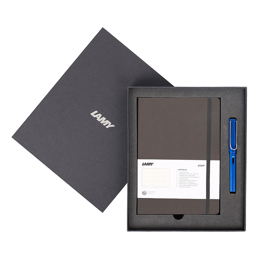 Gift Set Lamy Notebook A5 Softcover Umbra + Lamy Al-Star Blue - GSNAl0016