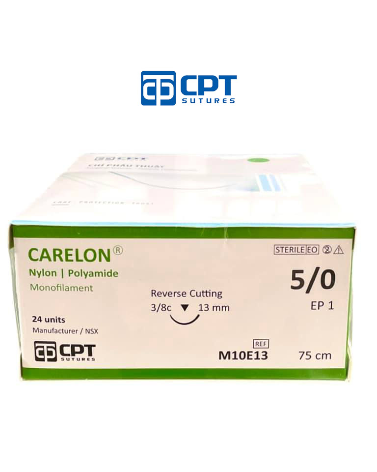 Chỉ phẫu thuật không tiêu CPT Carelon Nylon số 5/0 - M10E13 / M10E16