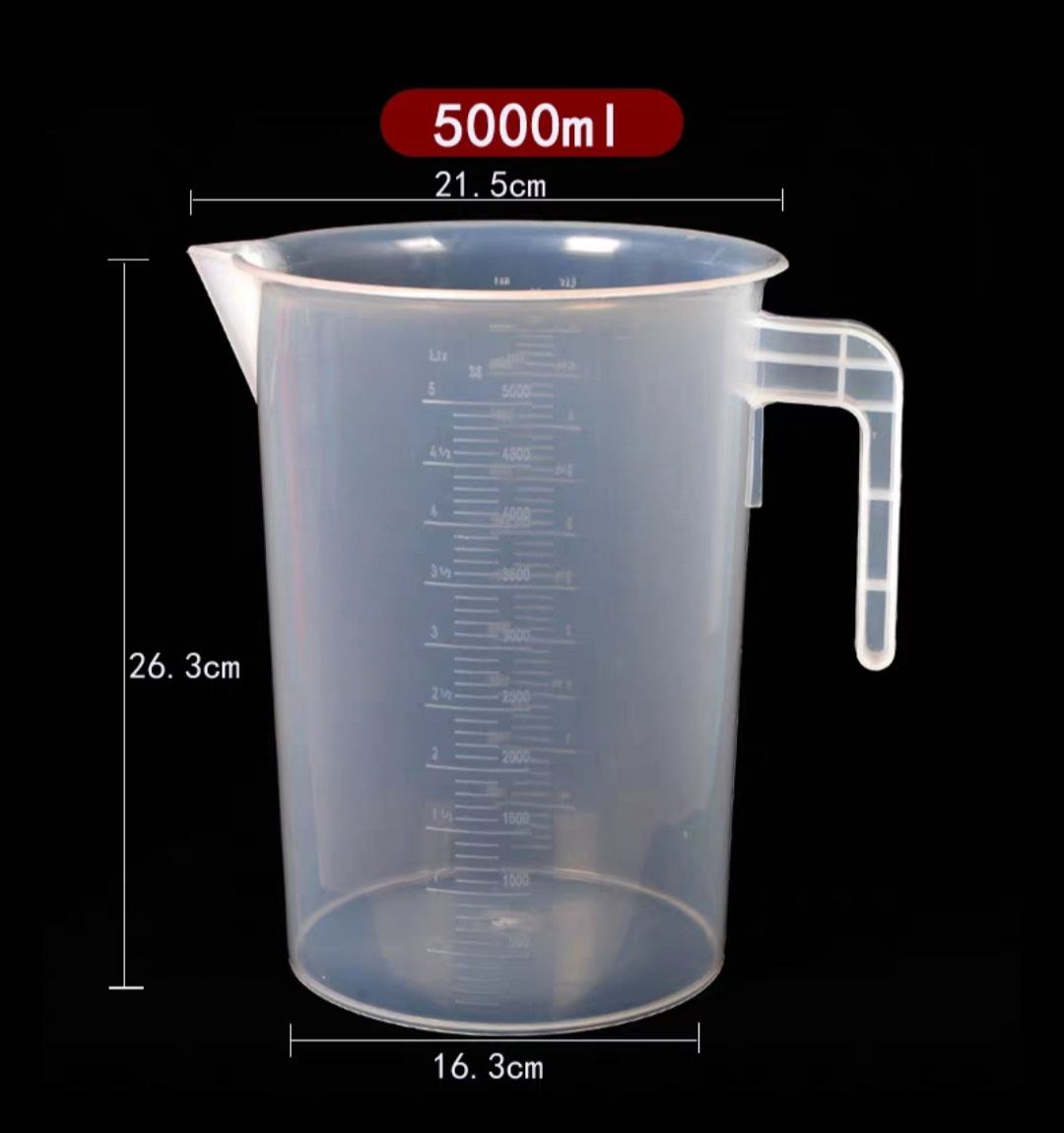 Bộ 2 Ca Đong Nhựa Có Vạch Chia Định Lượng 5 Lít