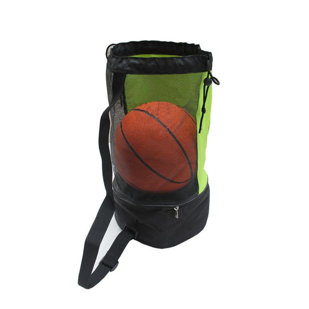 Mesh Storage Bag with Pocket Basketball Soccer Volleyball Bag Travel