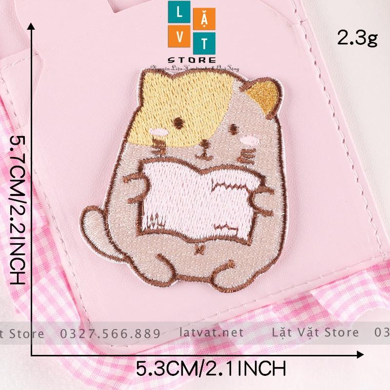 Patch dán quần áo MÈO MẬP 7 bé cực kì dễ thương, dán Vali, tủ lạnh, Sticker miếng dán không cần ủi