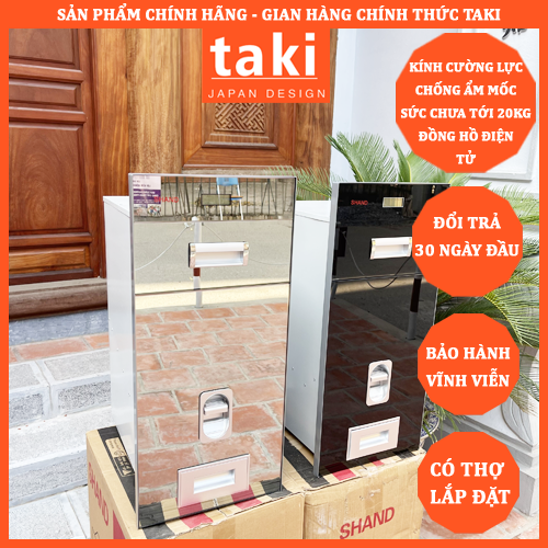 Thùng Gạo Thông Minh Mặt Gương, Thùng Gạo Tủ Bếp Hiển Thị Điện Tử - Hàng SHAND - Mặt Gương Chống Xước