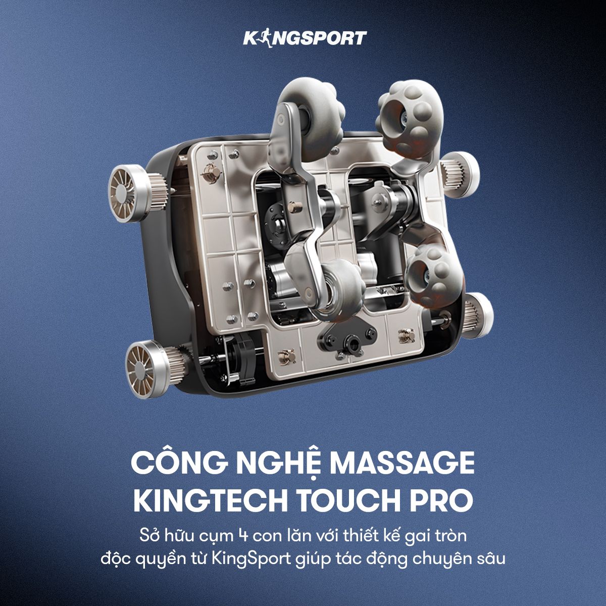Ghế massage KINGSPORT G89 New cao cấp con lăn 3D,chế độ quét cơ thể thông minh, công nghệ lọc khí Ion âm, túi khí xoay bắp chân