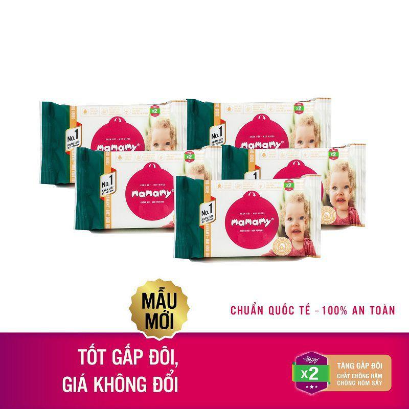 10 gói khăn ướt Mamamy 30 tờ không hóa chất bảo quản