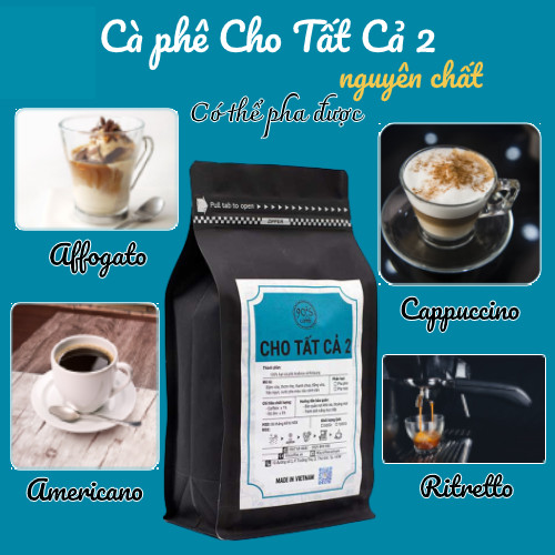 Cà Phê Rang Xay Nguyên Chất - 90S Coffee Vietnam | Cà Phê Cho Tất Cả 02 | Công Thức Phối: Arabica + Robusta | 100% Cà Phê Sạch | Chua Nhẹ - Hậu Vị Ngọt