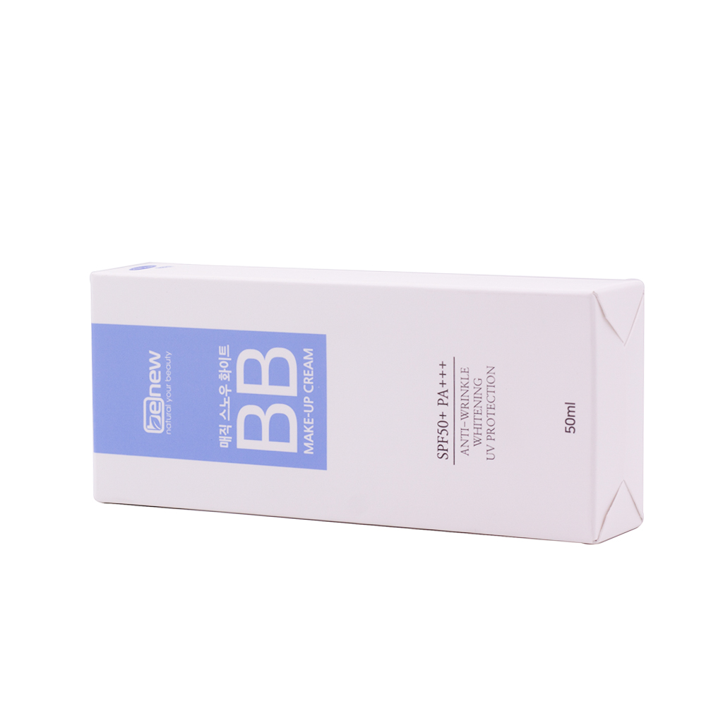 Kem nền trang điểm BB ma thuật che phủ hoàn hảo Hàn Quốc cao cấp Benew Magic Snow White SPF 50 PA+++  (50ml) + Tặng ngay mút tán kem nền thông minh Suri – Hàng chính hãng