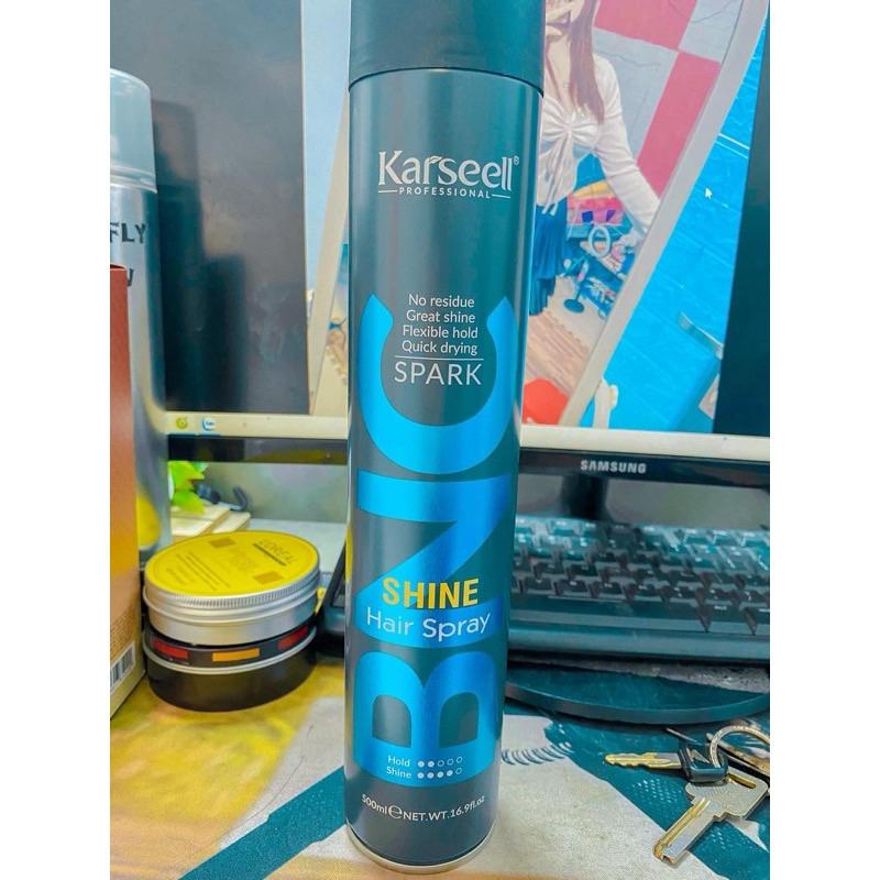 Dưỡng Chất Xịt Bóng tóc Karseell Sparkler Shine Hair Spray giữ nếp nhẹ 500ml
