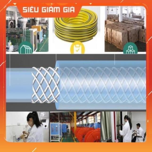 Bộ dây vòi xịt nước rửa xe, tưới cây . tăng áp 3 lần, loại 7m, 10m 206587 cút sập, nối đen