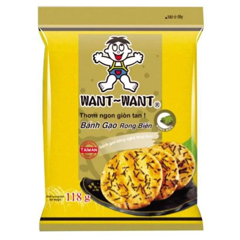 Bánh Gạo Rong Biển Want Want Gói 118G-8935302300416
