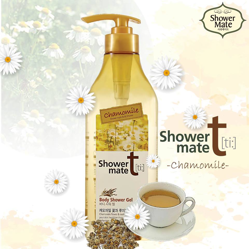 Sữa tắm hương hoa cúc mịn da lưu hương Showermate Hàn Quốc 550ml tặng móc khóa