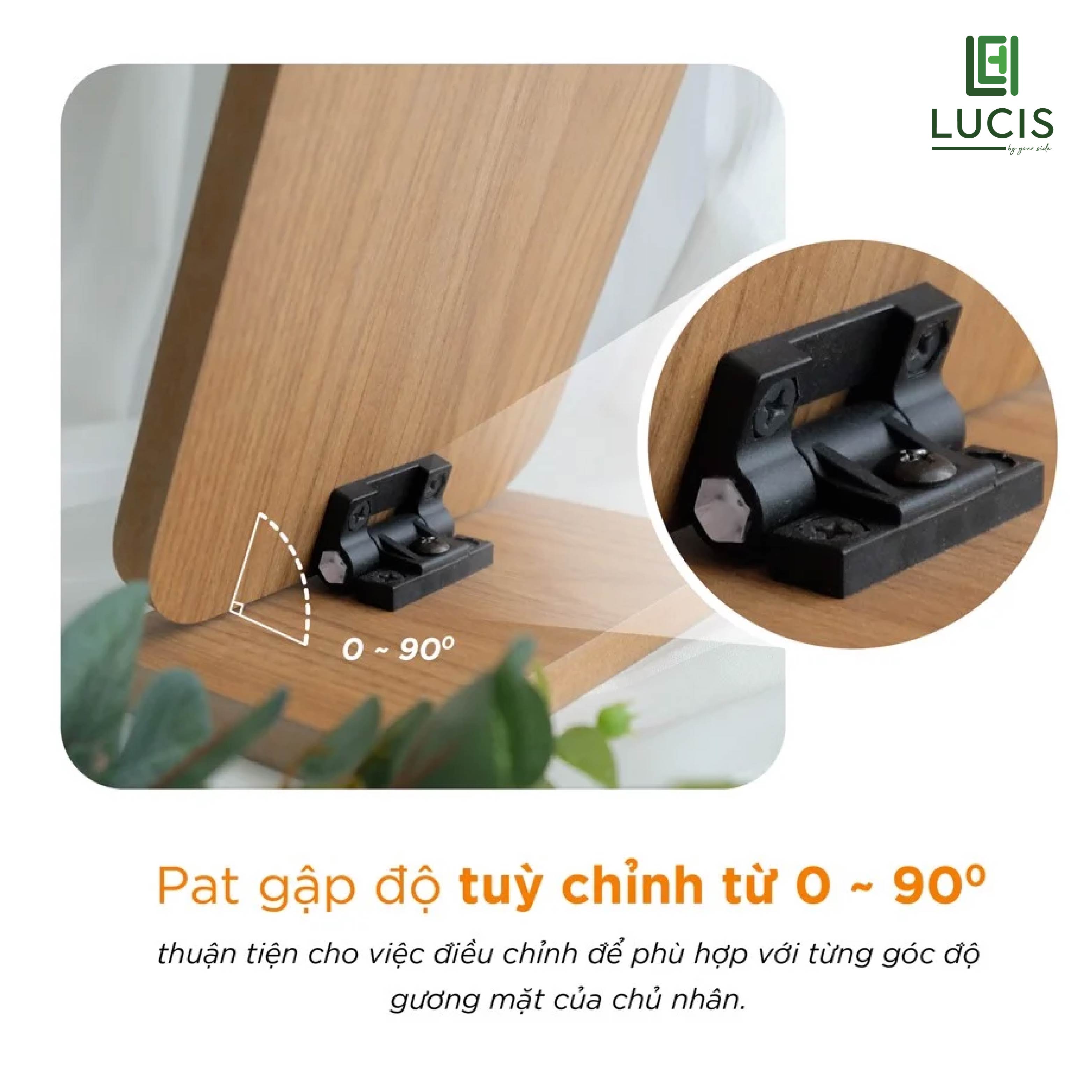 Gương Để Bàn Trang Điểm Bằng Gỗ Phong Cách Hàn Quốc Lucis Decor