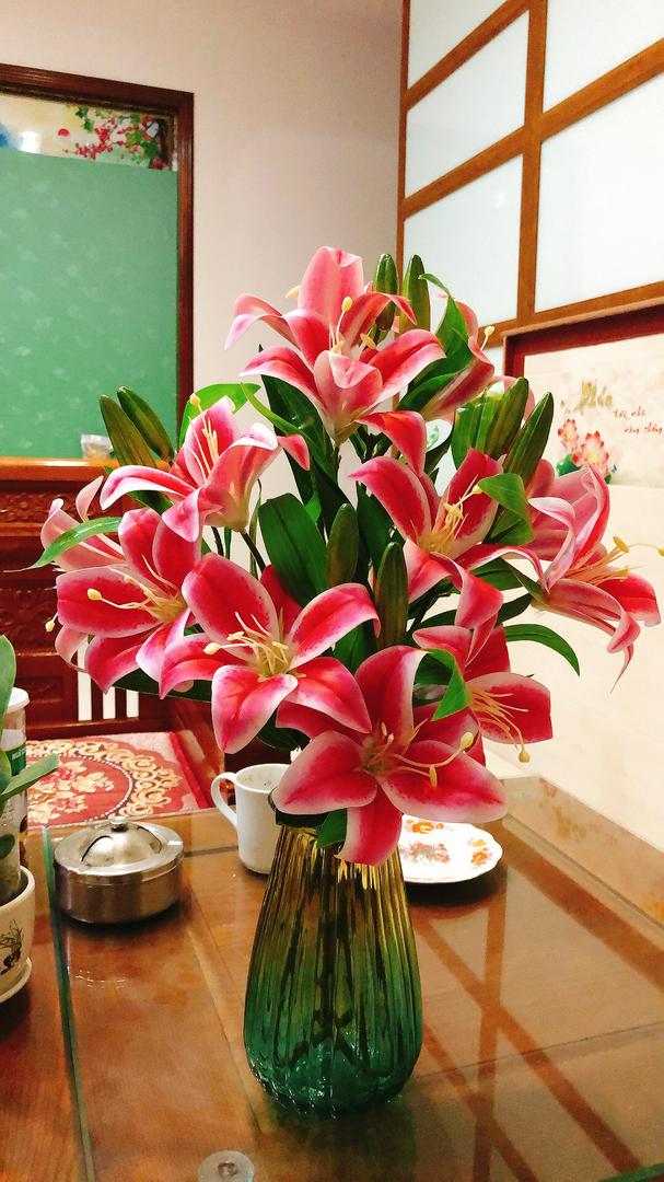 Cành hoa ly giả - hoa giả cao cấp