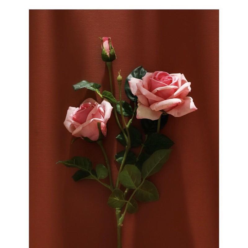 Hoa hồng nhung cao cấp cánh hoa mát lạnh như thật hoa hồng giả đẹp cao cấp