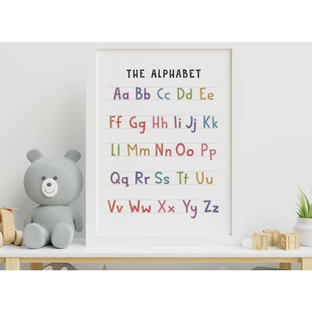 Tranh canvas treo phòng trẻ em - bảng chữ cái