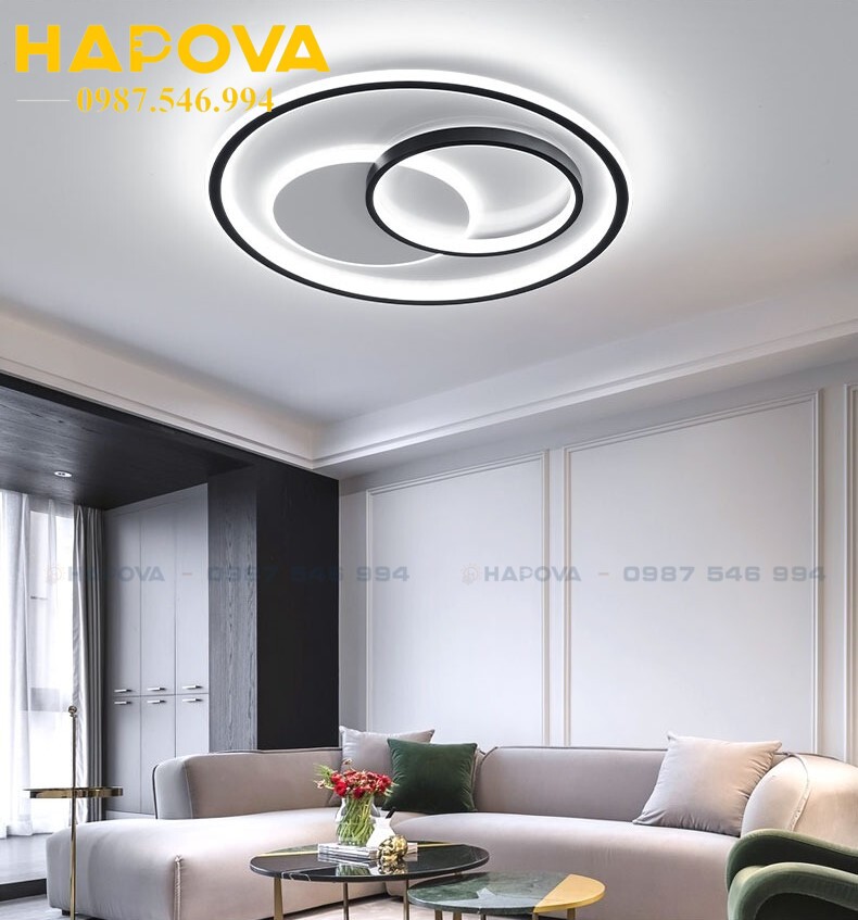 Đèn trần LED 1025 hiện đại hình tròn 3 chế độ ánh sáng + Tặng kèm điều khiển từ xa