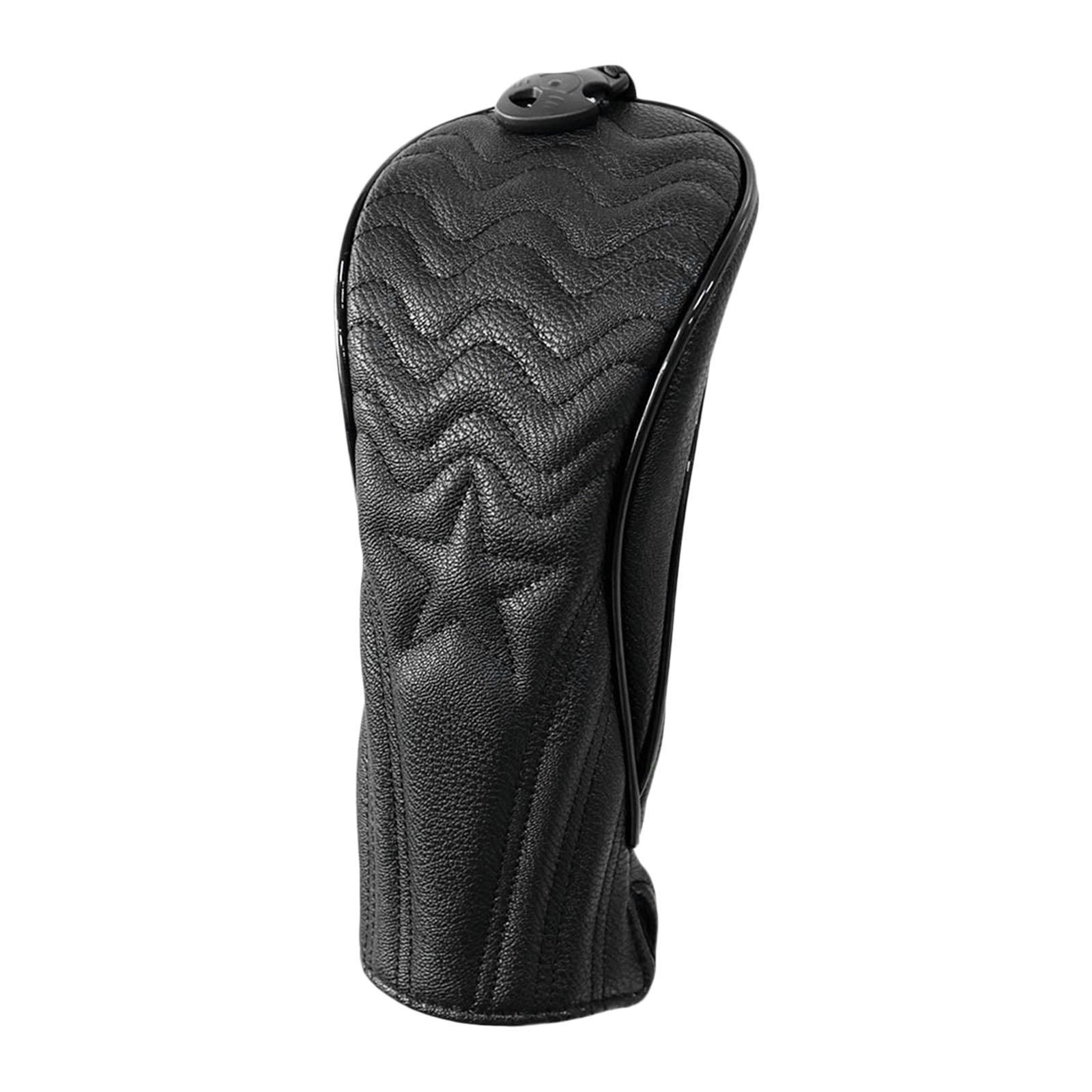 2x PU Star Embroidery Golf Headcover Fairway Wood Driver Club Headcover Guard Sleeve Guard Long Neck Golf Club Protect Accessories
