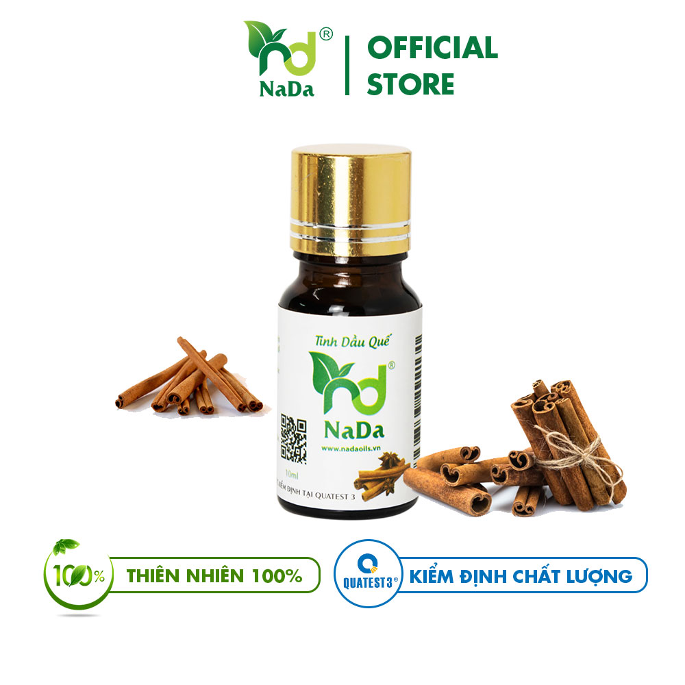 Tinh dầu Quế nguyên chất Nada | Kiểm định QT3 | Đuổi chuột, gián, Khử mùi mạnh, Tập trung