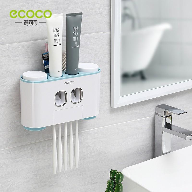 Bộ 2 Nhả Kem Đánh Răng ECOCO Cao Cấp Kèm 4 cốc