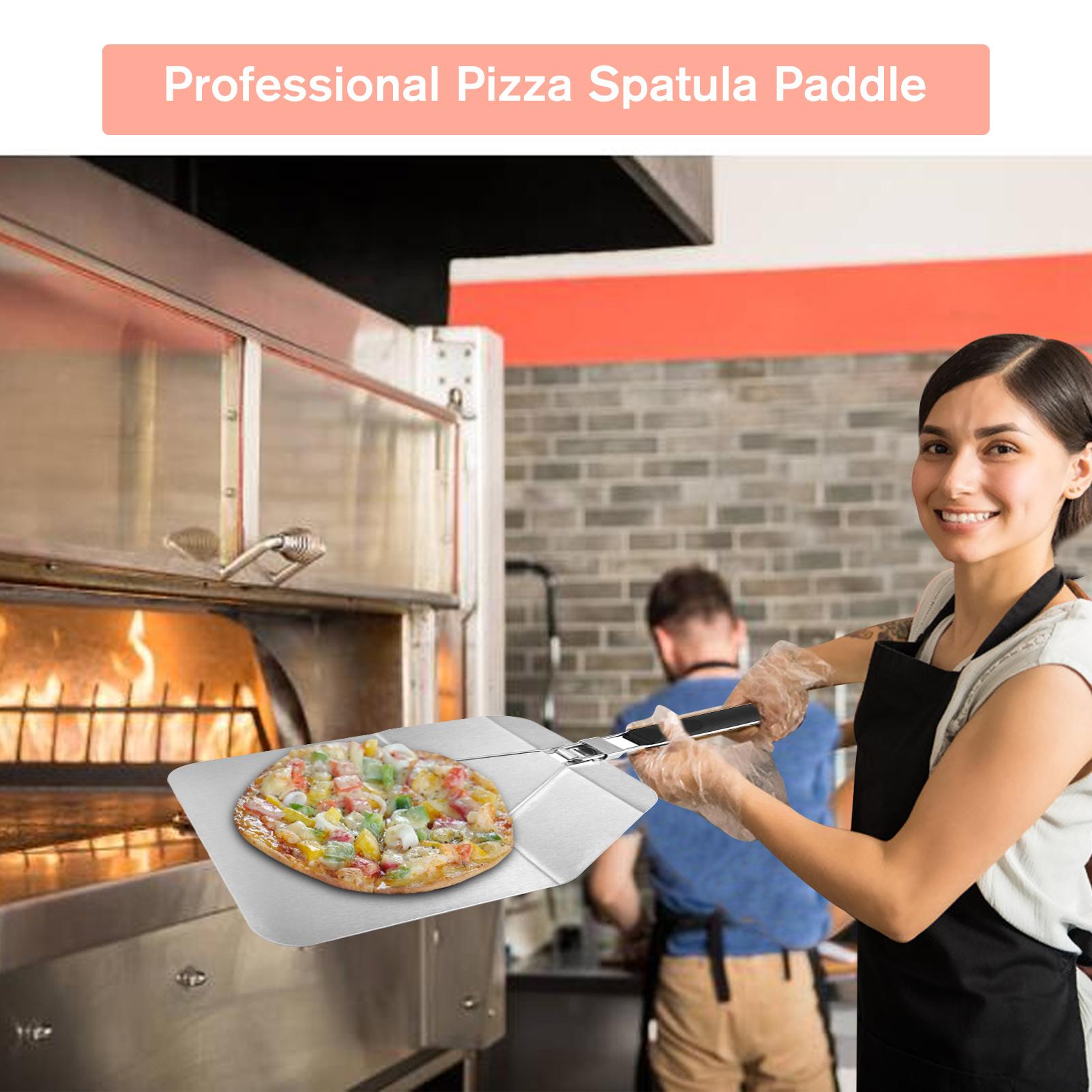 Thìa xúc bán pizza với lưỡi chống dính bằng thép không gỉ tay cầm có khóa và tay cầm bằng cao su